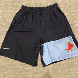 Nike Dri-FIT St Louis Cardinals Cooperstown Shorts Mens XL Navy Blue Retro Logo